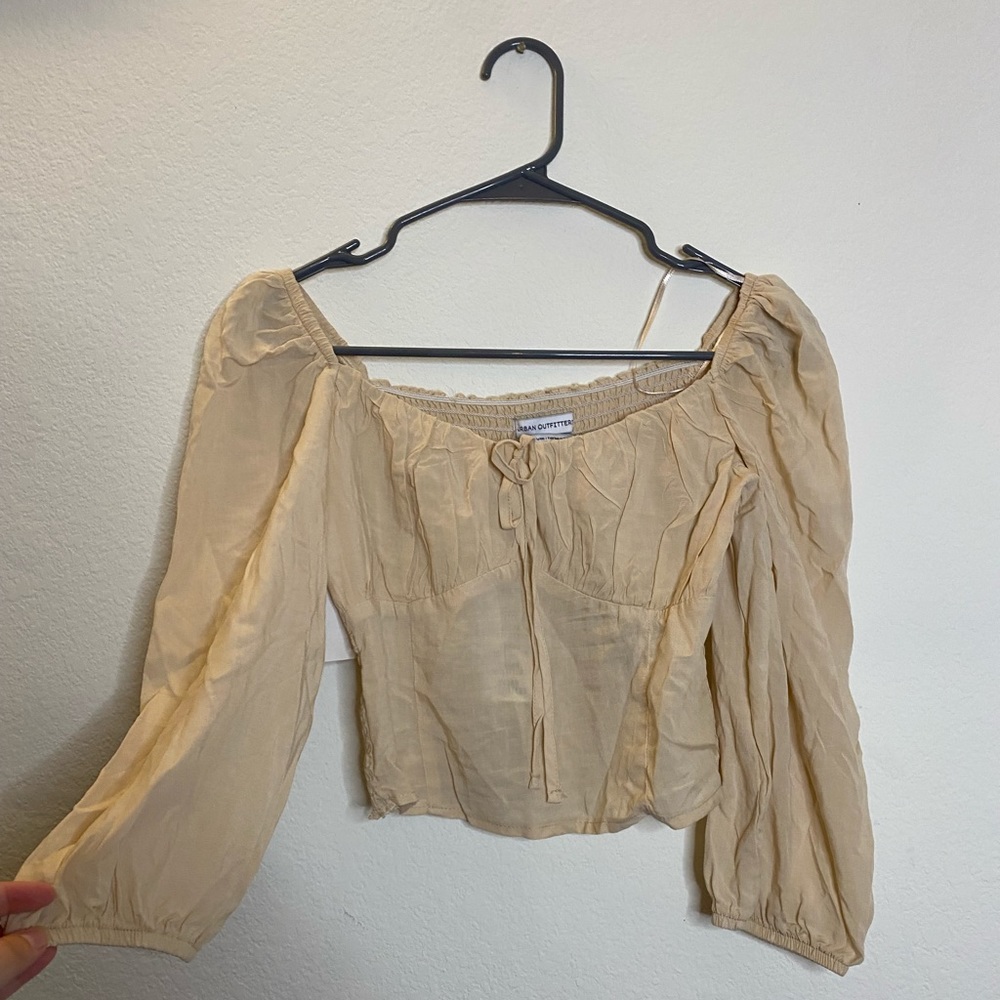 Beige milkmaid shirt